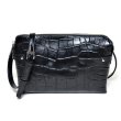画像11: [COXSWAIN] メンズ クラッチバッグ ストラップ付き クロコエンボスド レザー ブラック CW1605CS BLACK 日本製 (11)