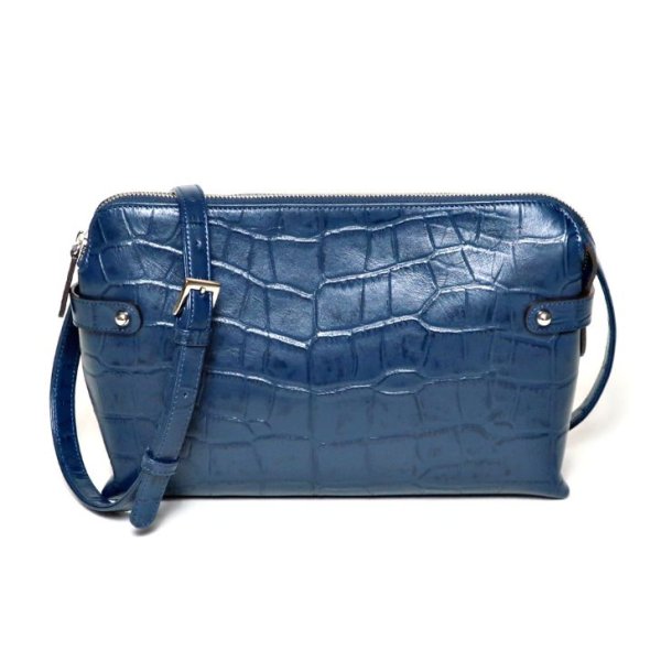 画像10: [COXSWAIN] メンズ クラッチバッグ ストラップ付き クロコエンボスド レザー ネイビー CW1605CS NAVY 日本製 (10)