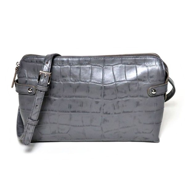 画像12: [COXSWAIN] メンズ クラッチバッグ ストラップ付き クロコエンボスド レザー グレー CW1605CS GRAY 日本製 (12)