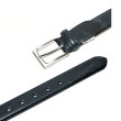 画像2: [COXSWAIN] 英国の名門タンナーリッジウェイズ社のブライドルレザー ベルト メンズ ブラック ビジネス 全長115cm サイズ調整可能 日本製 CW20212-19 (2)