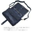 画像4: [COXSWAIN] ナポリで仕上げられた ヴィンテージ ショルダーバッグ イタリア製 ネイビー 紺 CW5871CIVICO93BLU (4)