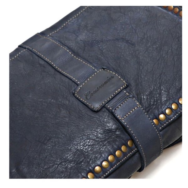 画像11: [COXSWAIN] ナポリで仕上げられた ヴィンテージ ショルダーバッグ イタリア製 ネイビー 紺 CW5871CIVICO93BLU (11)