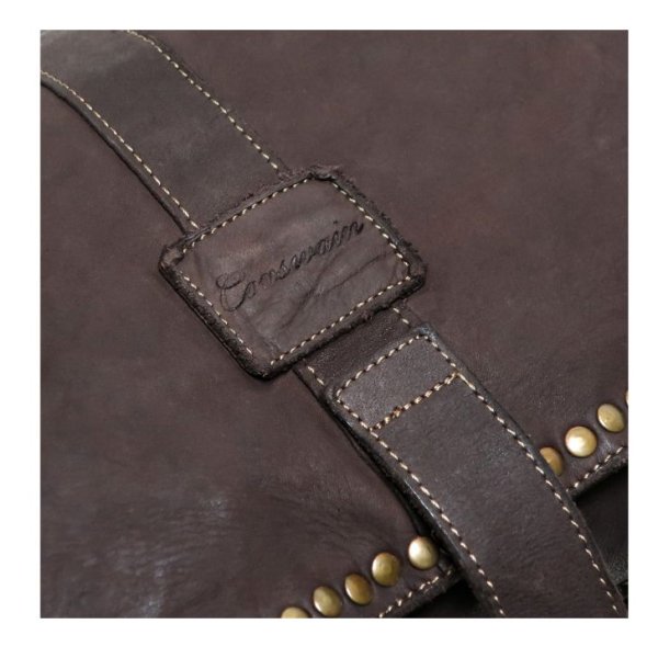 画像10: [COXSWAIN] ナポリで仕上げられた ヴィンテージ ショルダーバッグ イタリア製 ダークブラウン CW5871CIVICO93MORO (10)